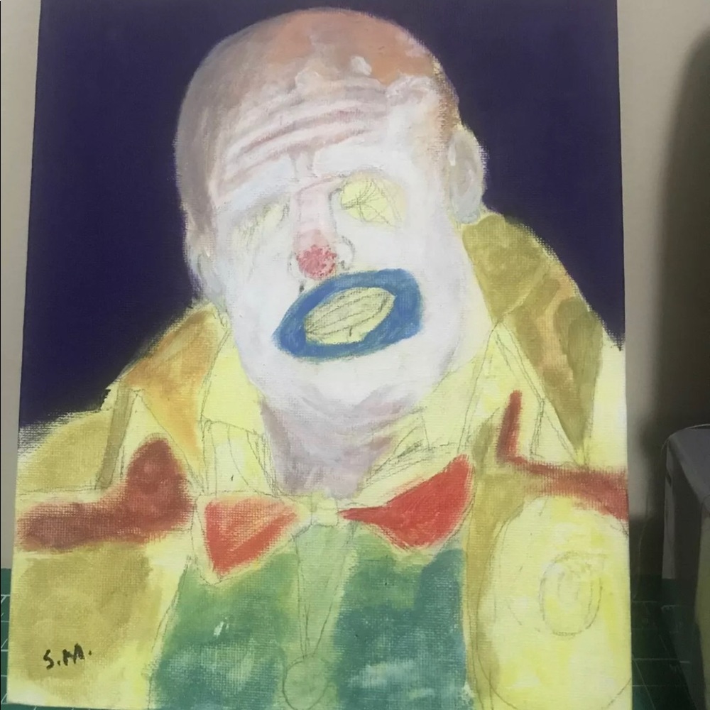 Halloween Painting ‘The Nihilistic Clown’ 8x10 in